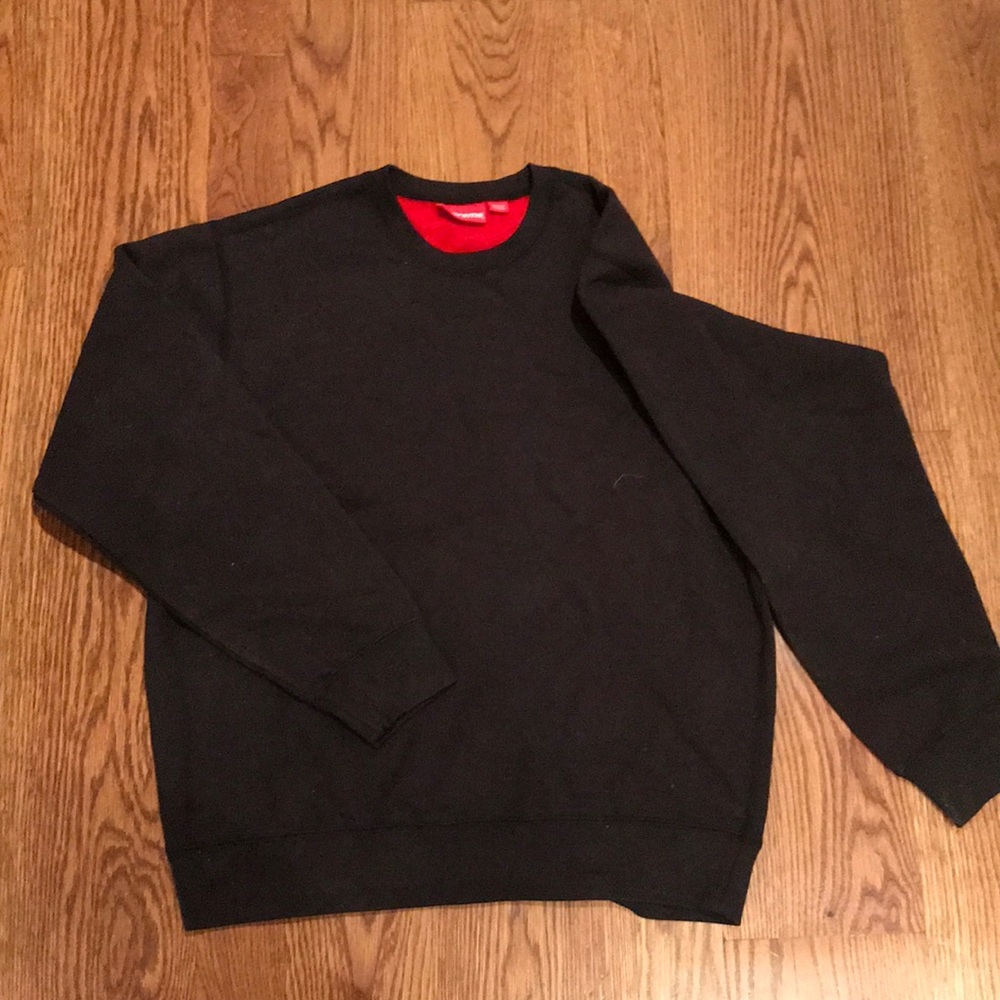 Supreme plain black sweatshirt